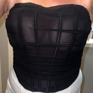 Zara bonded sheer corseted style -like piece